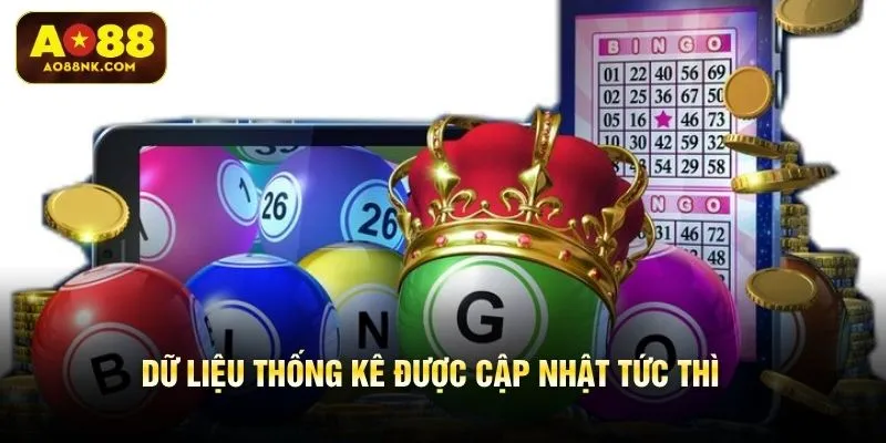 Dữ liệu thống kê được cập nhật tức thì 