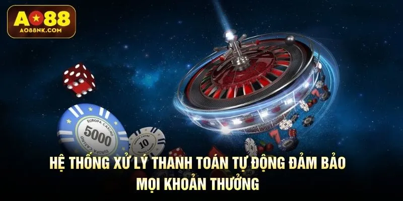 Hệ thống xử lý thanh toán tự động đảm bảo mọi khoản thưởng