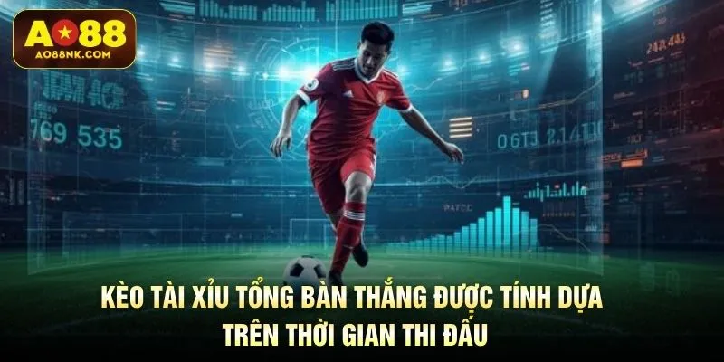 Kèo tài xỉu tổng bàn thắng được tính dựa trên thời gian thi đấu