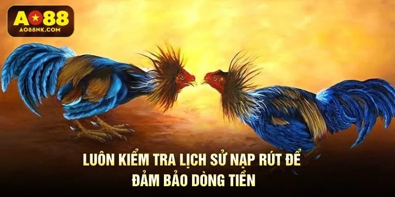 Luôn kiểm tra lịch sử nạp rút để đảm bảo dòng tiền